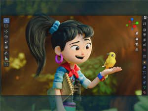 a screenshot of a 3d character created by blender..